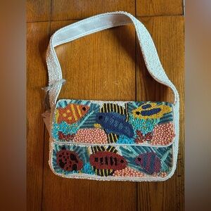Viral Beaded Fish Design Handbag- rare!!